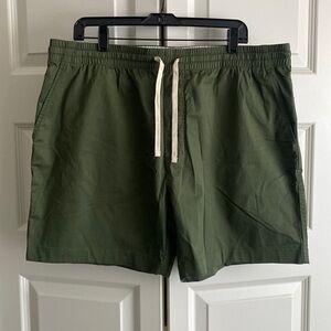NEW J Crew XL Elastic Waist Shorts in Dark Olive Green